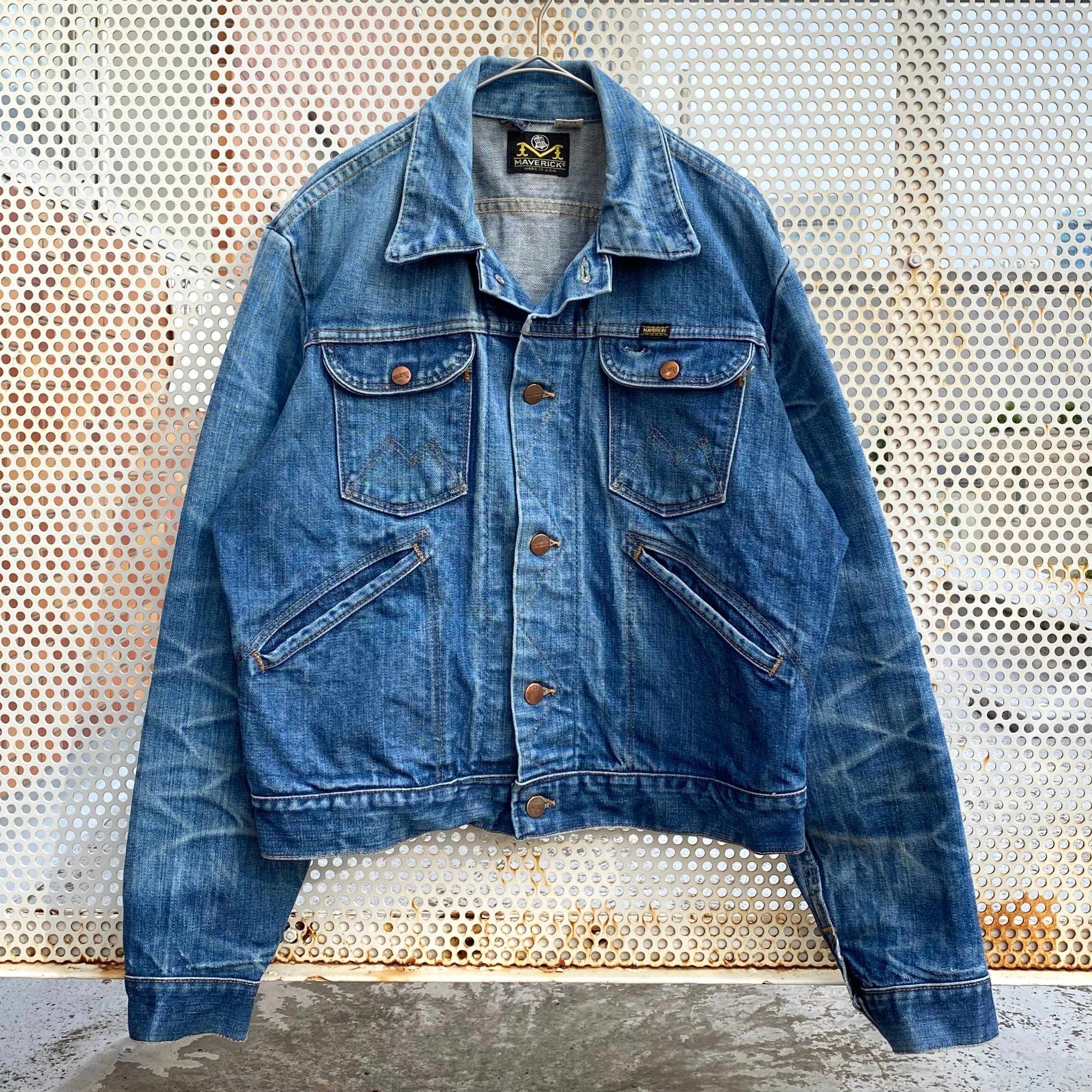 1960-70s MAVERICK Denim Jacket Size 40
